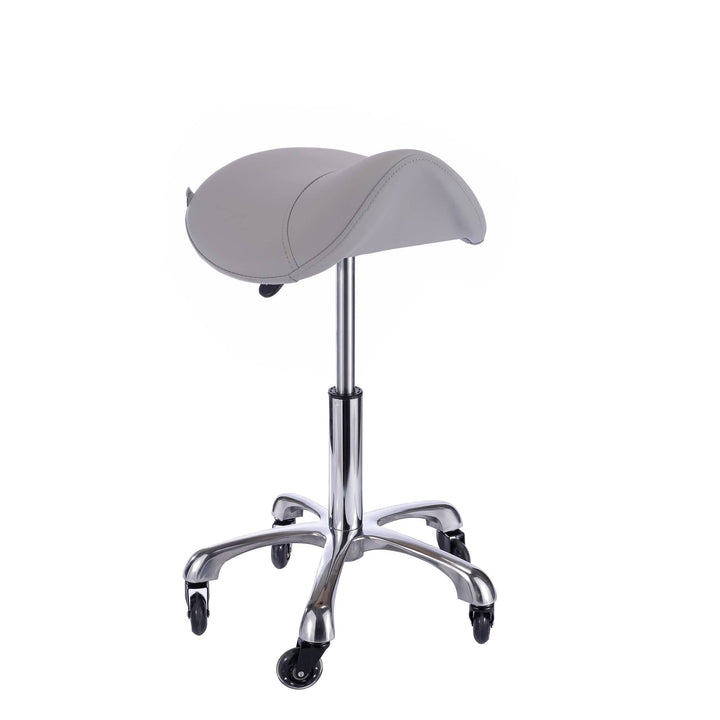 Spa Numa SADDLE Stool with Metal Base (1010A) Silver FF-SOB-MSTRCHR-1010A-SIL