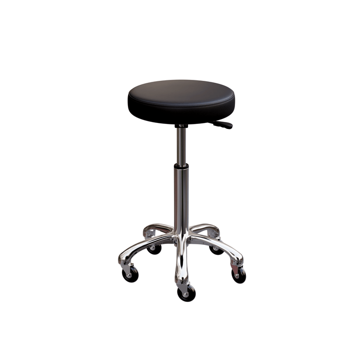 Spa Numa BUTTON Stool with Metal Base (1023A) Black FF-SOB-MSTRCHR-1023A-BLK