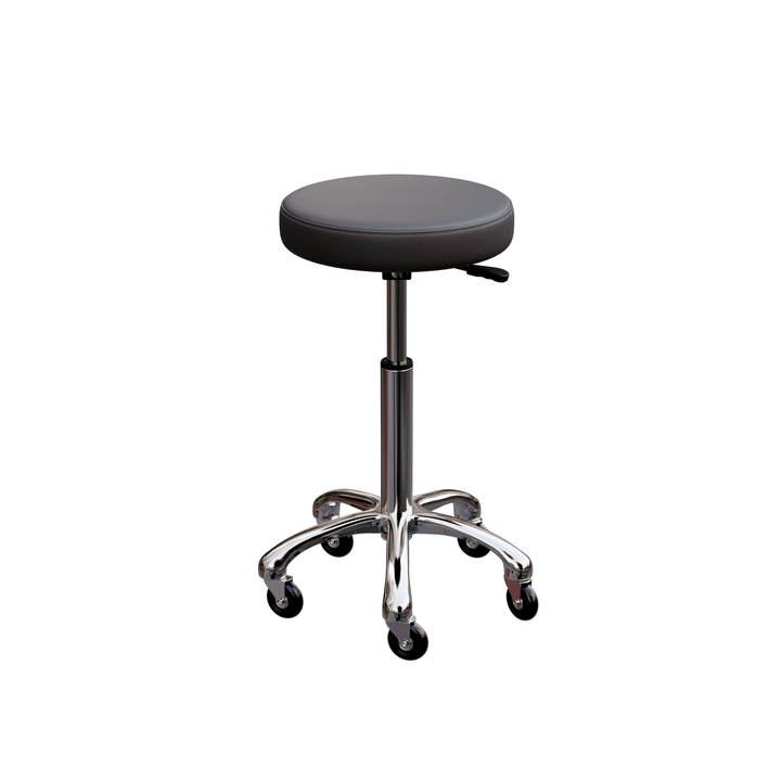 Spa Numa BUTTON Stool with Metal Base (1023A) Gray FF-SOB-MSTRCHR-1023A-GRY