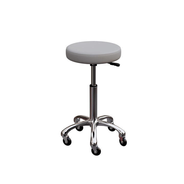 Spa Numa BUTTON Stool with Metal Base (1023A) Silver FF-SOB-MSTRCHR-1023A-SIL