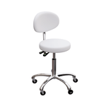 Spa Numa MIA Flat Stool with Flat Backrest (1025C) White FF-SOB-MSTRCHR-1025C-WHT