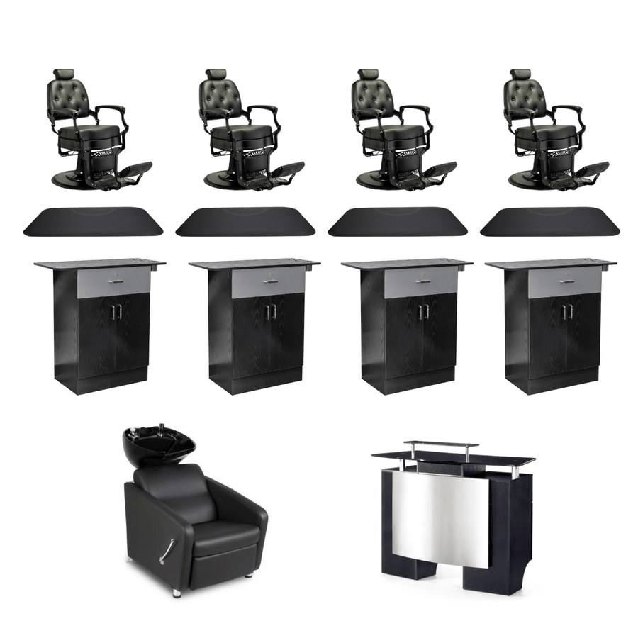 Berkeley Hair Salon - 4 Sets Barber Chair Package