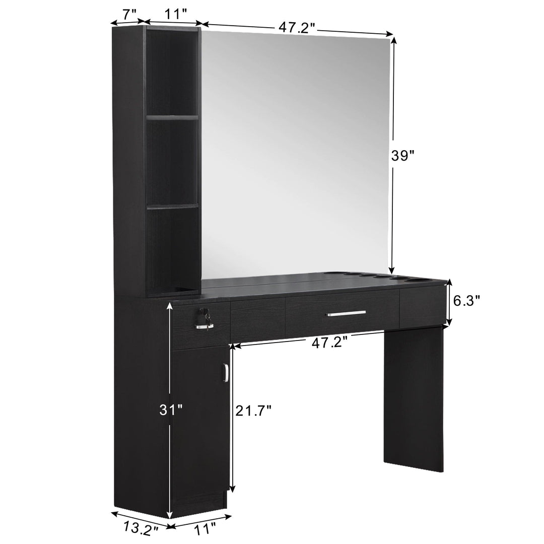 Brooks Salon Furnishing StylePro Wall Mount Mirror & Barber Station