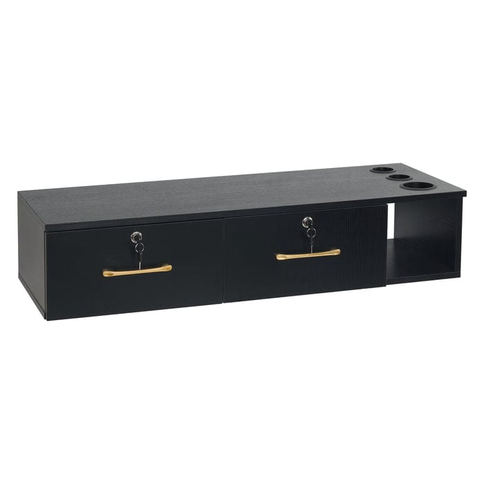 Brooks Salon Furnishing Wall-Mounted Secure Styling Station with Drawers