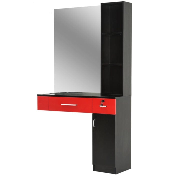 Brooks Salon Furnishing MirroStyle Wall-Mount Hair Station