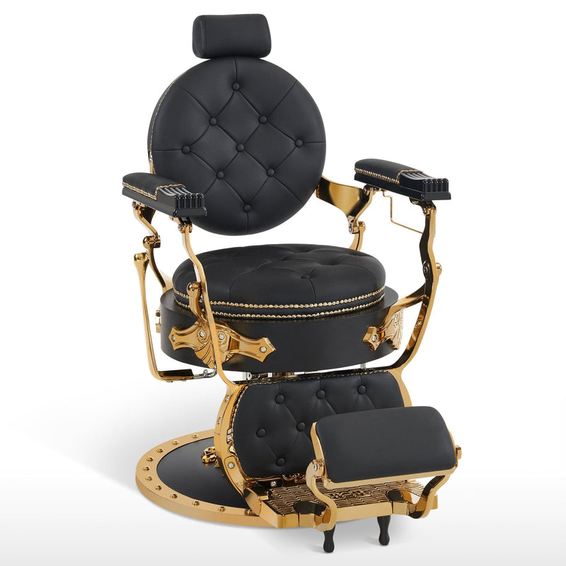 Brooks Salon Furnishing Regal Classic Barber Chair Gold DSP-BBP-BBCHR-6154-MT-8688GD