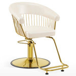 Brooks Salon Furnishing Classic Aura Salon Chair Champagne&Gold DSP-BBP-BBCHR-6154-MT-8677CH