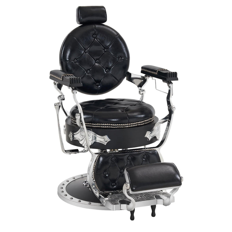 Brooks Salon Furnishing Regal Classic Barber Chair Black DSP-BBP-BBCHR-6154-MT-8688BK