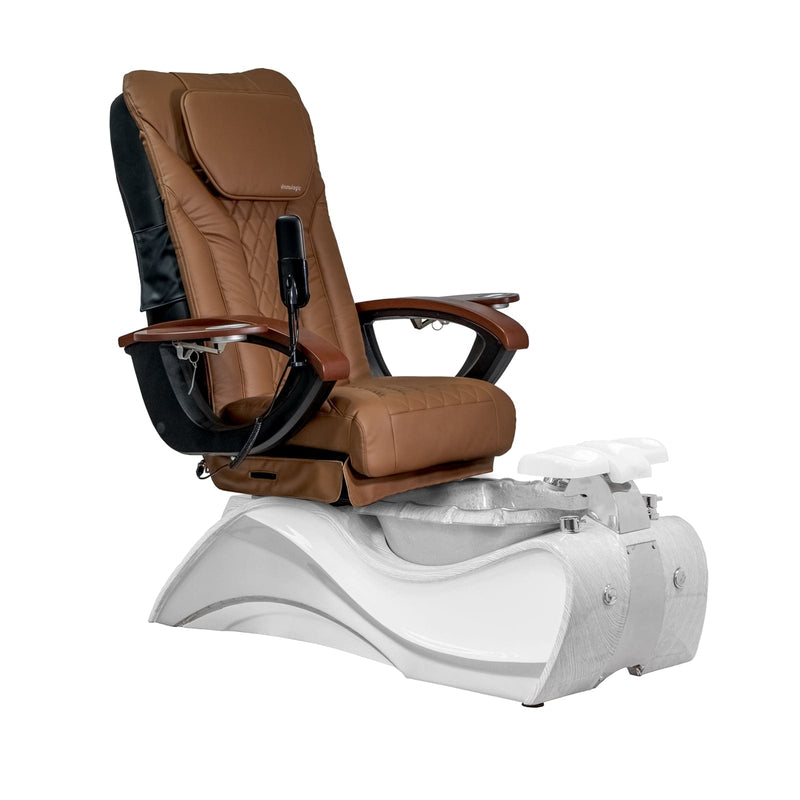 Mayakoba FIOR Shiatsulogic EX-R Pedicure Chair Cappuci_EXR / Ultra White with Grey Oak Trim AYC-SPA-FIOR-EXR2007-1255WHTGRY-20VCPO