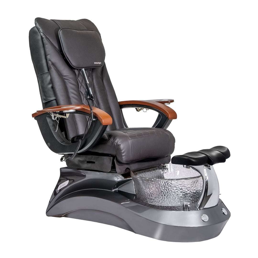 Mayakoba LOTUS II Shiatsulogic EX-R Pedicure Chair Coffee EXR / Metallic Grey and Crystal Lotus II AYC-SPA-LOTUS-2-EXR-839MLTGRY-20VCFE