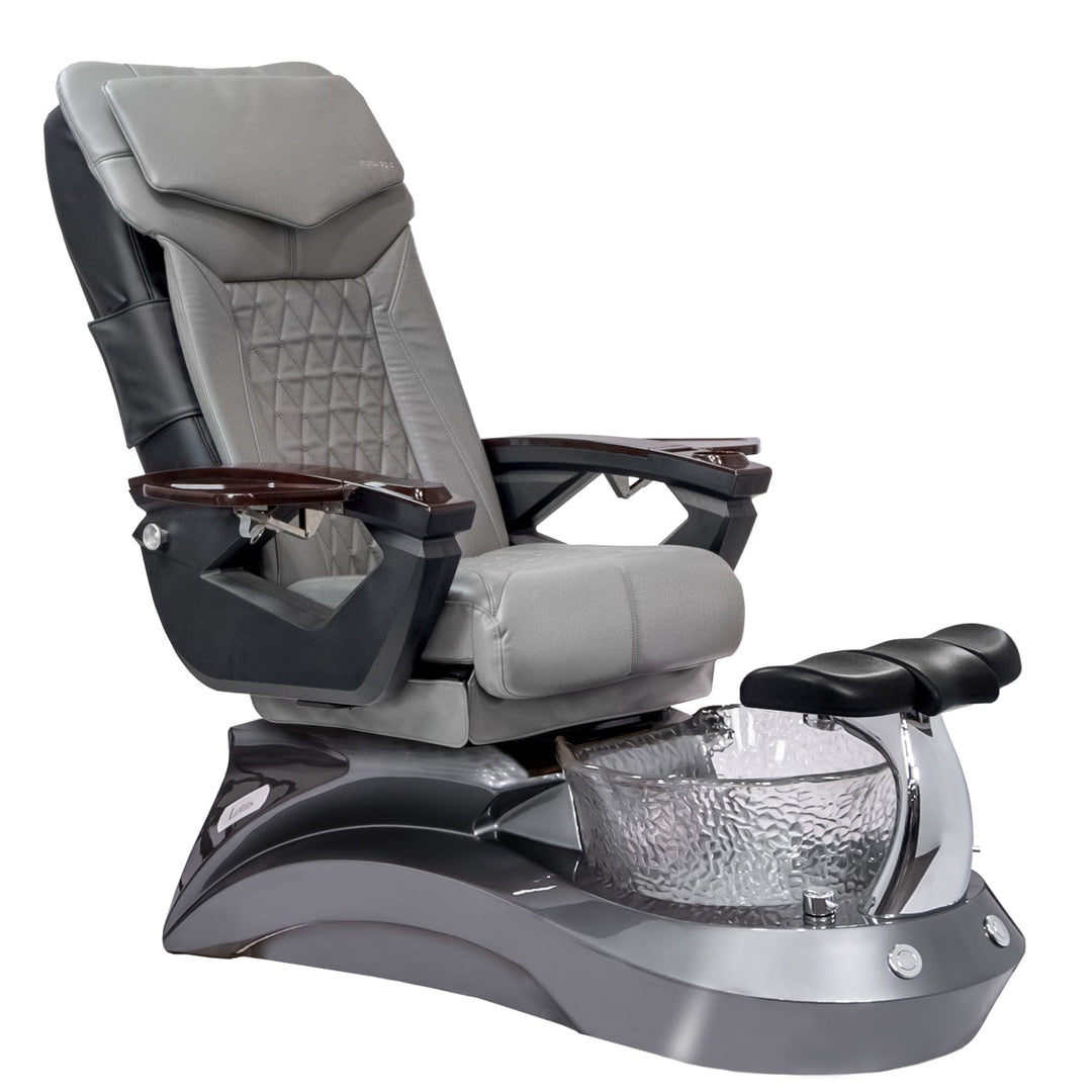 Mayakoba LOTUS II Shiatsulogic LX Pedicure Chair Grey LX / Metallic Grey and Crystal Lotus II AYC-SPA-LOTUS-2-LX-839MLTGRY-18VGRY