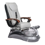 Mayakoba LOTUS II Shiatsulogic EX-R Pedicure Chair White EXR / Metallic Grey and Crystal Lotus II