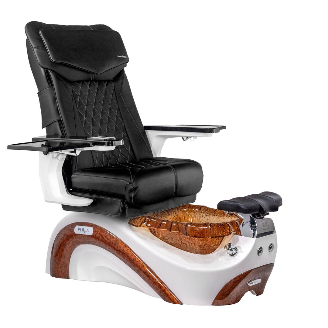 Mayakoba PERLA Shiatsulogic DX Pedicure Chair DX-Black / White and Gold Perla II AYC-SPA-PERLA-DX2307-822WHTGLD-II-18VBLK