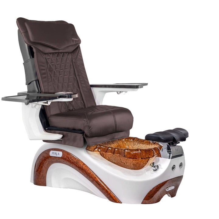 Mayakoba PERLA Shiatsulogic DX Pedicure Chair DX-Coffee / White and Gold Perla II AYC-SPA-PERLA-DX2307-822WHTGLD-II-18VCFE