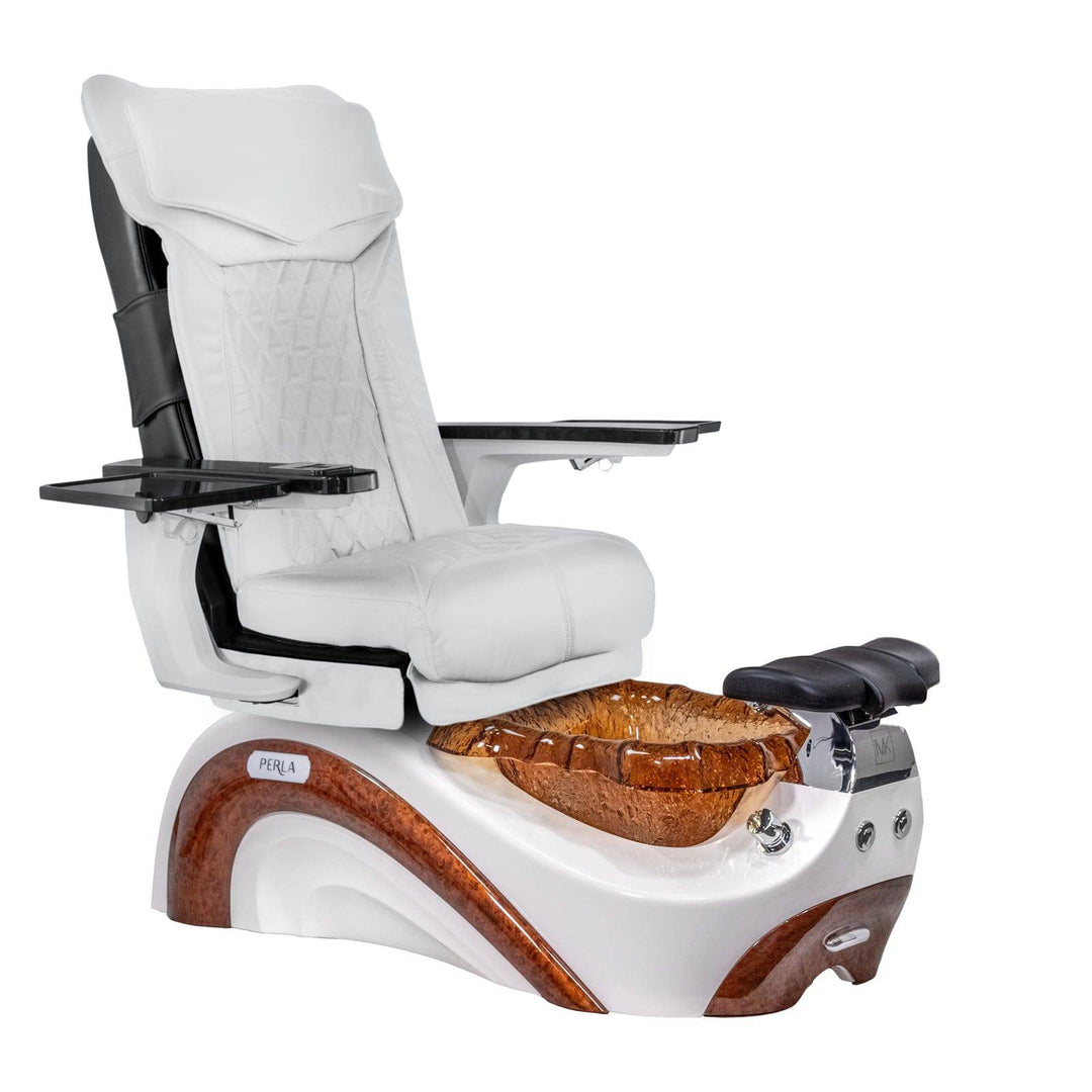 Mayakoba PERLA Shiatsulogic DX Pedicure Chair DX-White / White and Gold Perla II AYC-SPA-PERLA-DX2307-822WHTGLD-II-18VWHT