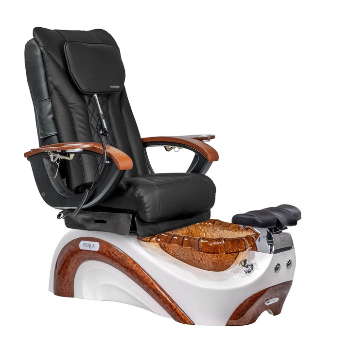 Mayakoba PERLA Shiatsulogic EX-R Pedicure Chair Black EXR / White and Gold Perla II AYC-SPA-PERLA-EXR2007-822WHTGLD-II-16VBLK