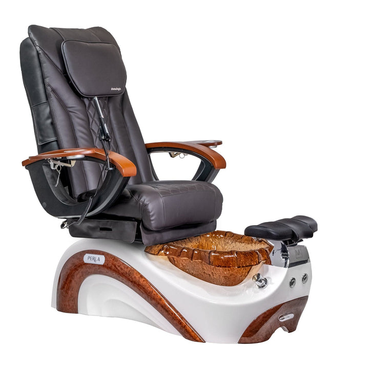 Mayakoba PERLA Shiatsulogic EX-R Pedicure Chair Coffee EXR / White and Gold Perla II AYC-SPA-PERLA-EXR2007-822WHTGLD-II-16VCFE