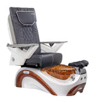 Mayakoba PERLA Shiatsulogic FX Pedicure Chair Chocolate FX / White and Gold Perla II AYC-SPA-PERLA-FX9653-822WHTGLD-II-53CHO