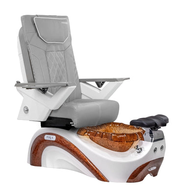 Mayakoba PERLA Shiatsulogic FX Pedicure Chair Grey FX / White and Gold Perla II AYC-SPA-PERLA-FX9653-822WHTGLD-II-53GRY