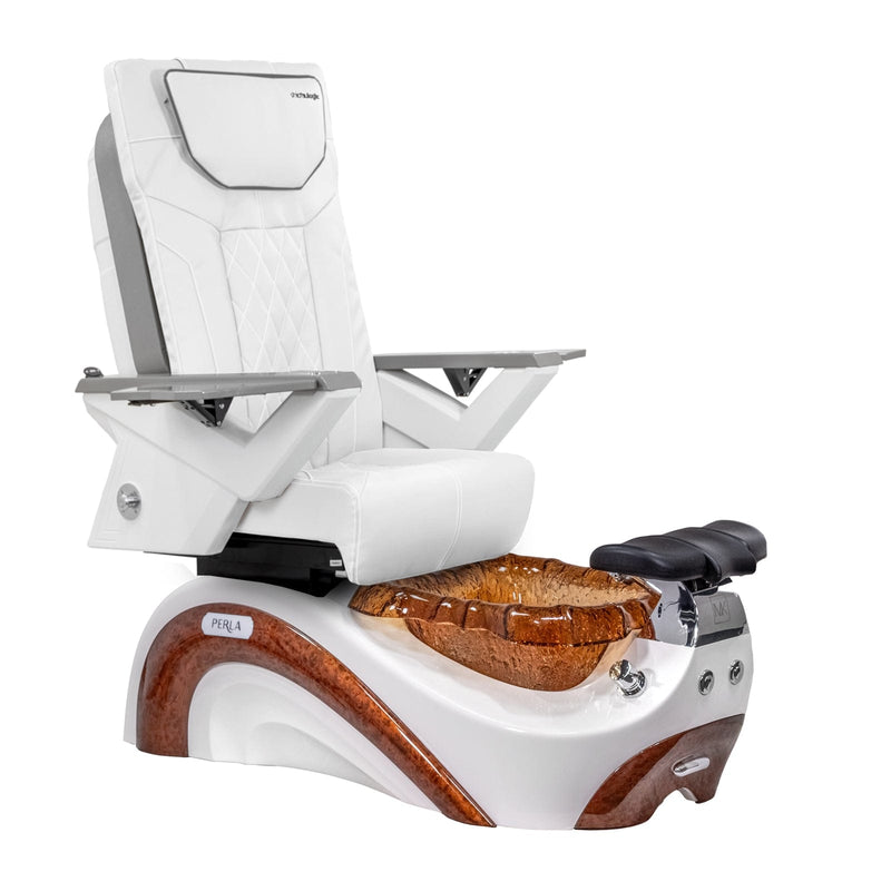 Mayakoba PERLA Shiatsulogic FX Pedicure Chair White FX / White and Gold Perla II AYC-SPA-PERLA-FX9653-822WHTGLD-II-53WHT