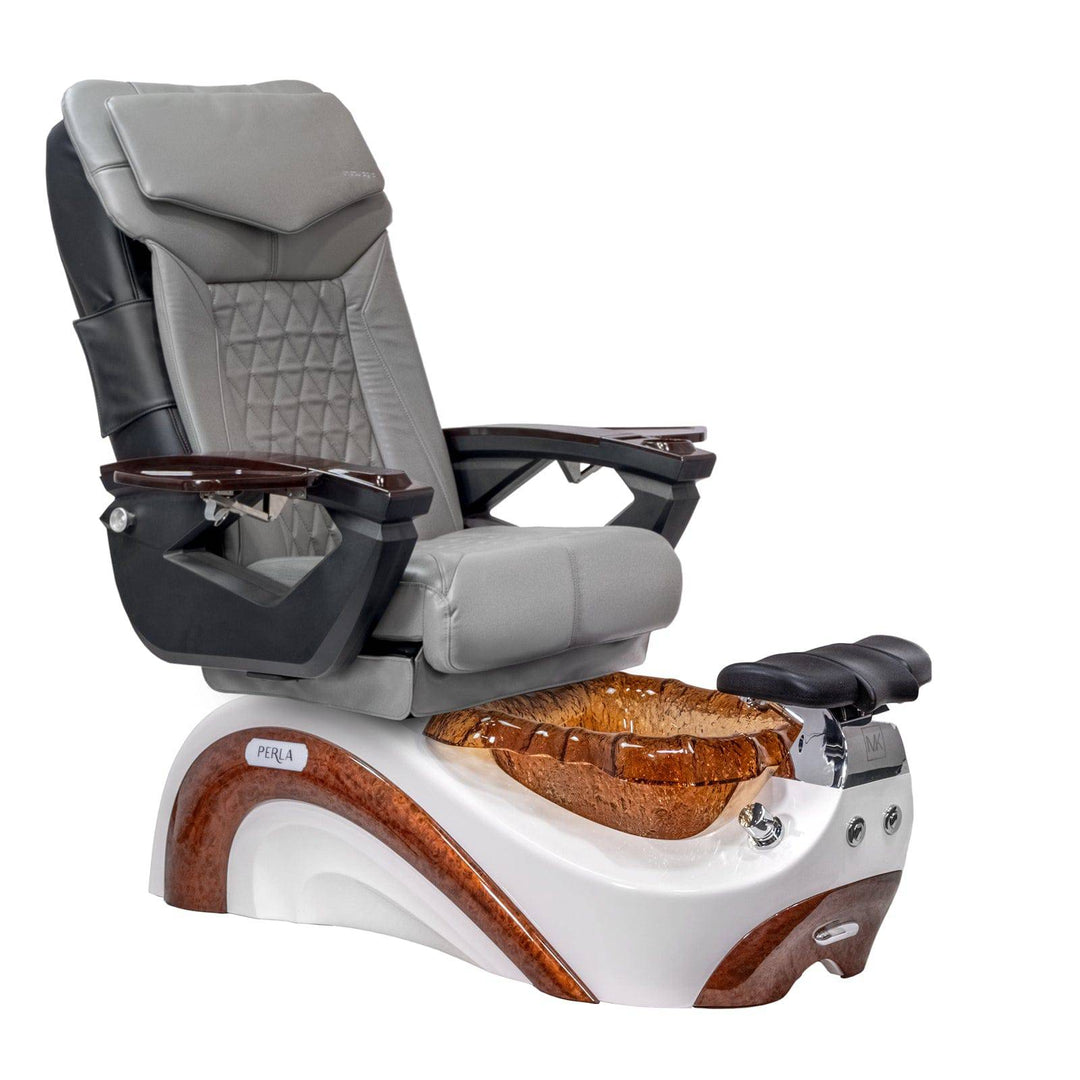 Mayakoba PERLA Shiatsulogic LX Pedicure Chair Grey LX / White and Gold Perla II AYC-SPA-PERLA-LX1807-822WHTGLD-II-18VGY