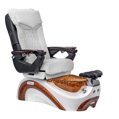 Mayakoba PERLA Shiatsulogic LX Pedicure Chair White LX / White and Gold Perla II AYC-SPA-PERLA-LX1807-822WHTGLD-II-18VWHT