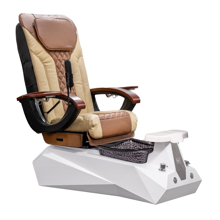 Mayakoba SERENITY Shiatsulogic EX-R Pedicure Chair Sand and Cappuccino EXR / White and Black Serenity AYC-SPA-SERENITY-EXR-852WHTBLK-20VSDCPO