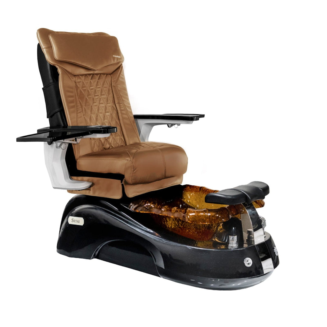 Mayakoba SIENA Shiatsulogic DX Pedicure Chair DX-Cappuccino / Black and Gold Siena AYC-SPA-SIENA-DX2307-817BLKGLD-18VCPO