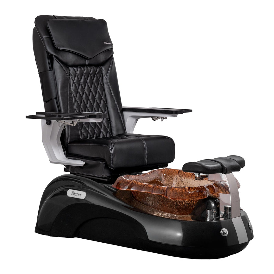 Mayakoba SIENA Shiatsulogic DX Pedicure Chair DX-Black / Black and Gold Siena AYC-SPA-SIENA-DX2307-817NBLKGLD-18VBLK