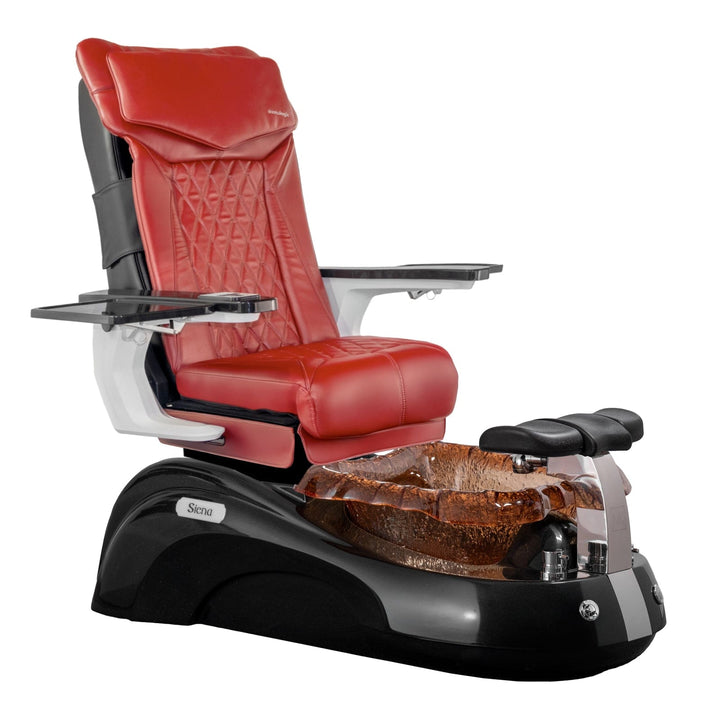 Mayakoba SIENA Shiatsulogic DX Pedicure Chair DX-Red / Black and Gold Siena AYC-SPA-SIENA-DX2307-817NBLKGLD-18VRD