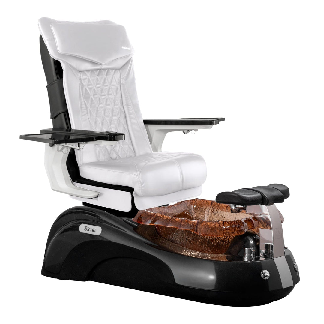 Mayakoba SIENA Shiatsulogic DX Pedicure Chair DX-White / Black and Gold Siena AYC-SPA-SIENA-DX2307-817NBLKGLD-18VWHT