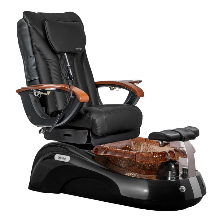 Mayakoba SIENA Shiatsulogic EX-R Pedicure Chair Black EXR / Black and Gold Siena AYC-SPA-SIENA-EXR2007-817BLKGLD-20VBLK