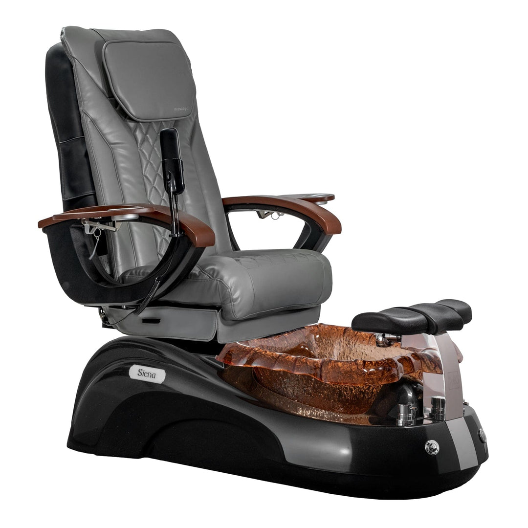 Mayakoba SIENA Shiatsulogic EX-R Pedicure Chair Grey EXR / Black and Gold Siena AYC-SPA-SIENA-EXR2007-817BLKGLD-20VGY