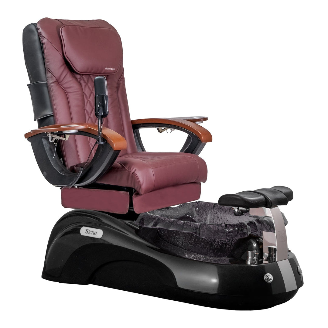 Mayakoba SIENA Shiatsulogic EX-R Pedicure Chair Burgundy EXR / Black and Black Siena AYC-SPA-SIENA-EXR2007-817NBLKBLK-20VBG