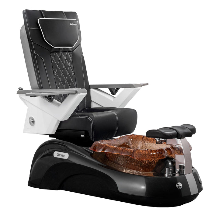 Mayakoba SIENA Shiatsulogic FX Pedicure Chair Black FX / Black and Gold Siena AYC-SPA-SIENA-FX9653-817NBLKGLD-53BLK