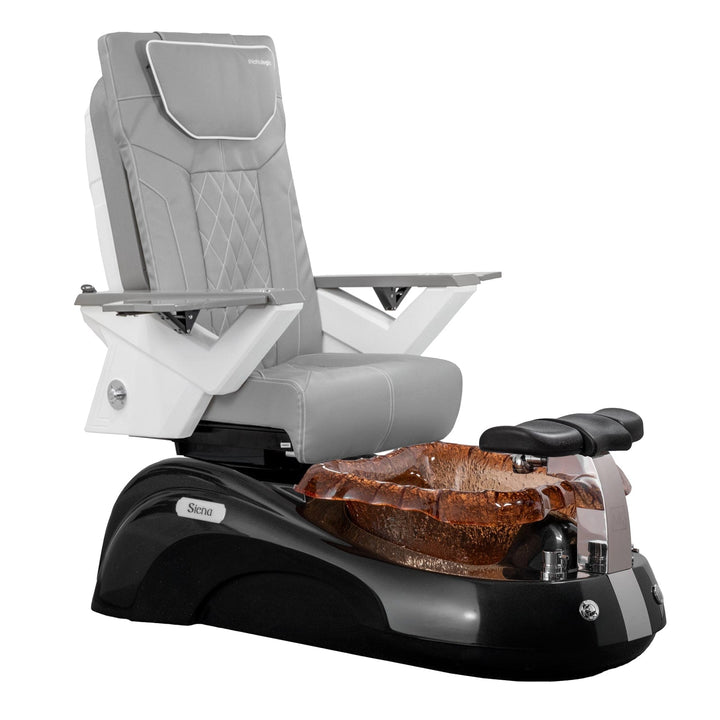 Mayakoba SIENA Shiatsulogic FX Pedicure Chair Grey FX / Black and Gold Siena AYC-SPA-SIENA-FX9653-817NBLKGLD-53GY