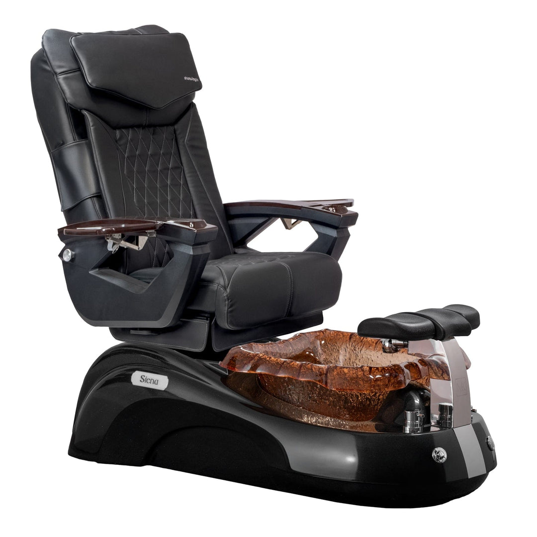 Mayakoba SIENA Shiatsulogic LX Pedicure Chair Black LX / Black and Gold Siena AYC-SPA-SIENA-LX1807-817NBLKGLD-18VBLK