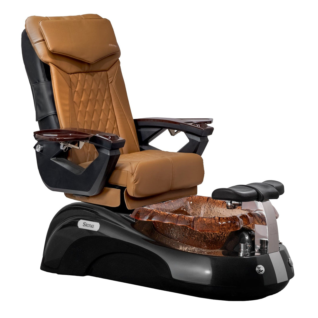 Mayakoba SIENA Shiatsulogic LX Pedicure Chair Cappuccino LX / Black and Gold Siena AYC-SPA-SIENA-LX1807-817NBLKGLD-18VCPO