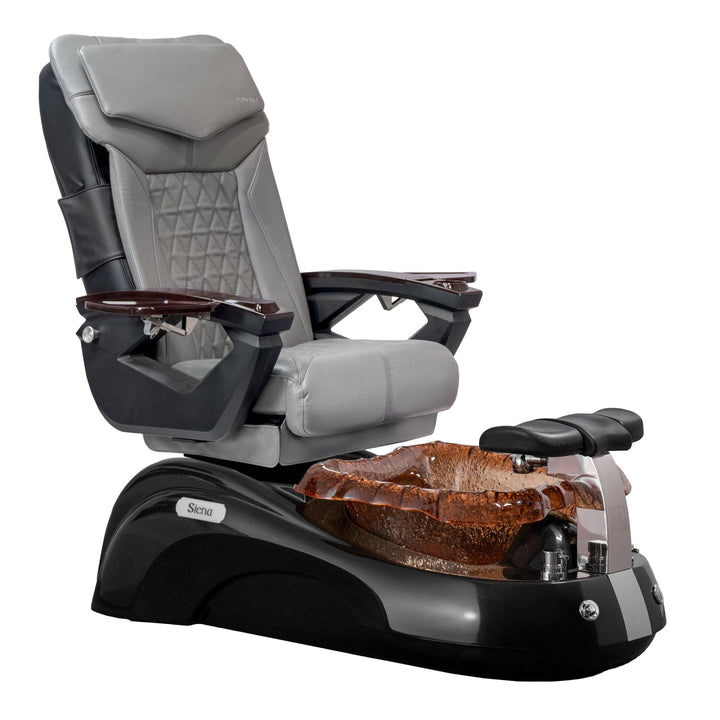 Mayakoba SIENA Shiatsulogic LX Pedicure Chair Grey LX / Black and Gold Siena AYC-SPA-SIENA-LX1807-817NBLKGLD-18VGY