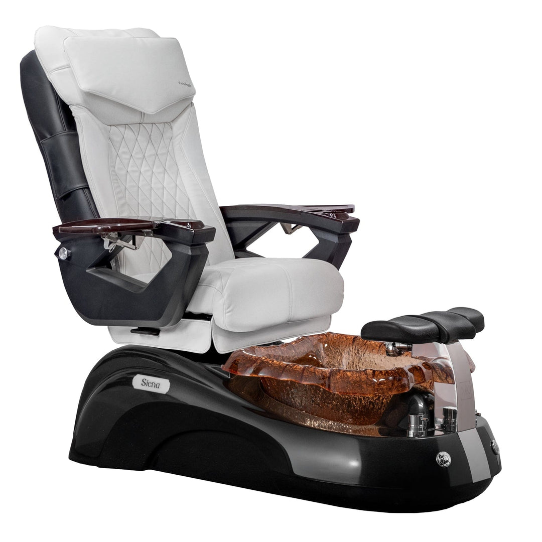 Mayakoba SIENA Shiatsulogic LX Pedicure Chair White LX / Black and Gold Siena AYC-SPA-SIENA-LX1807-817NBLKGLD-18VWH