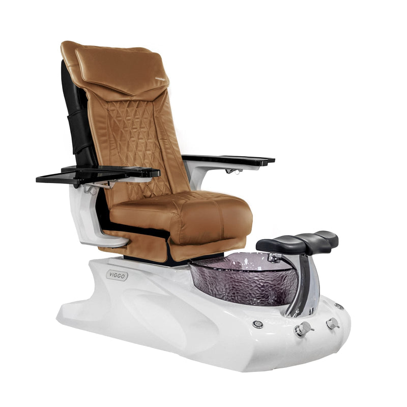 Mayakoba VIGGO II Shiatsulogic DX Pedicure Chair DX-Cappuccino / Metallic White Viggo II AYC-SPA-VIGGO-2-DX2307-849WHT-18VCPO