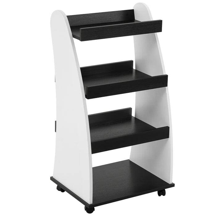 Brooks Salon Furnishing Alex 4-Tier Salon Rolling Utility Cart