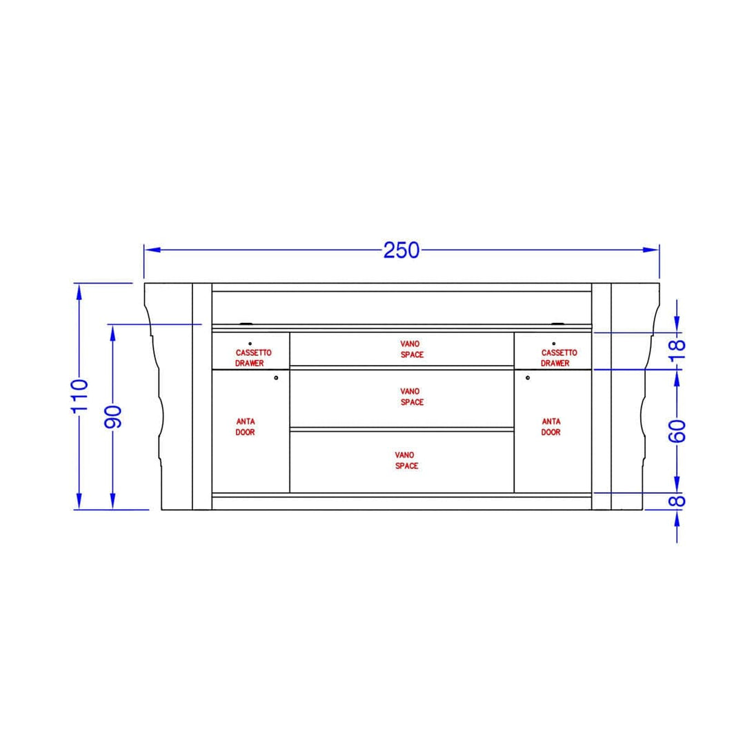 Gamma & Bross Alzira Curva Salon Reception Desk