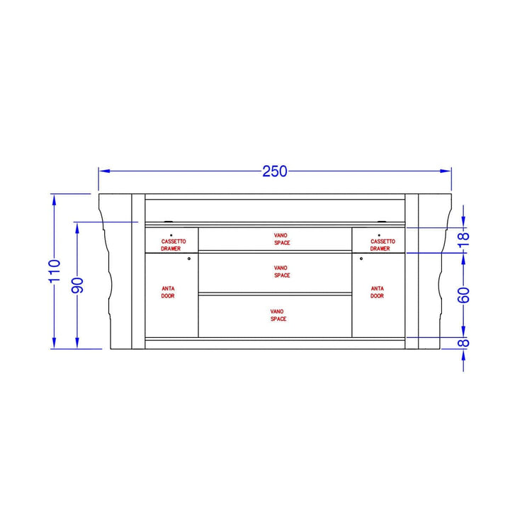 Gamma & Bross Alzira Curva Salon Reception Desk