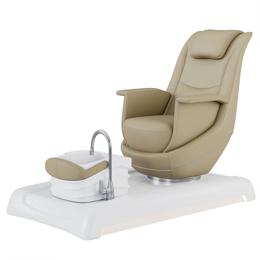 BeNoravo BeNoravo Fashion Modern Pedicure Spa Chair Light Brown FF-BNR-SPA-NK202841-BRN-KIT