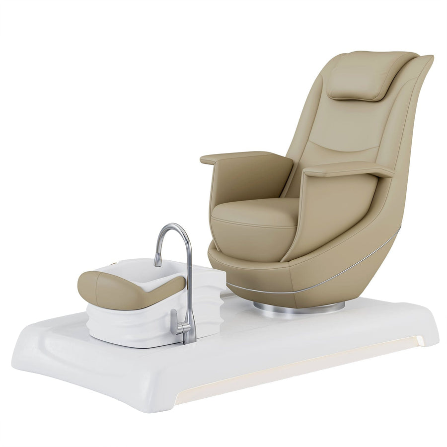 BeNoravo BeNoravo Fashion Modern Pedicure Spa Chair Light Brown FF-BNR-SPA-NK202841-BRN-KIT