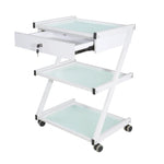 Beauty-Ace Salon Trolley BA6040 with 1 Lockable Drawer FF-DPI-TRLY-6040-WHT&FF-DPI-DRWR-603-WHT