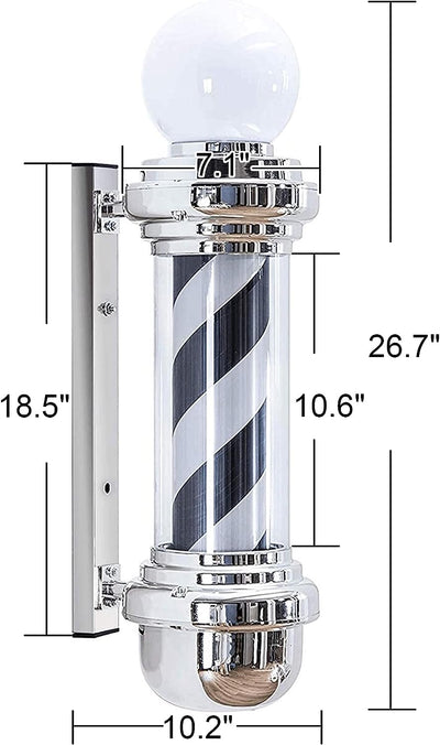 Brooks Salon Furnishing The Hudson Spiral Barber Pole