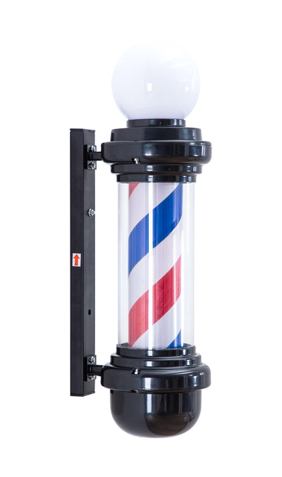 Brooks Salon Furnishing The Hudson Spiral Barber Pole Blue & Red & White DSP-BBP-BBP-6154-L018BK