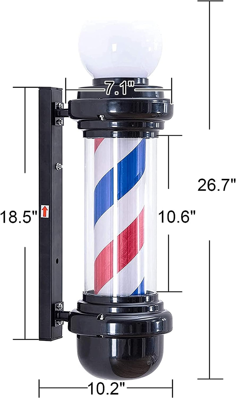 Brooks Salon Furnishing The Hudson Spiral Barber Pole